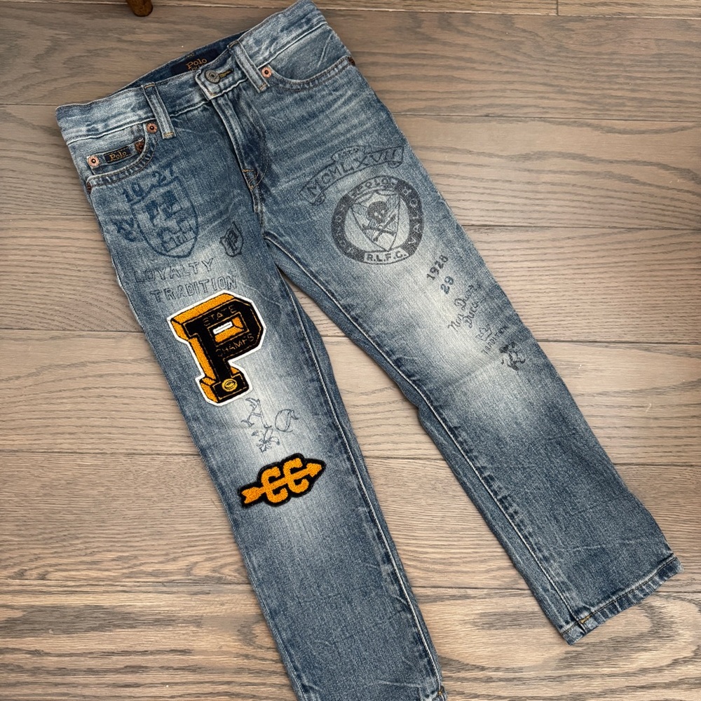 Boys Logo Patch Polo Jeans distressed slim by Ralph Lauren